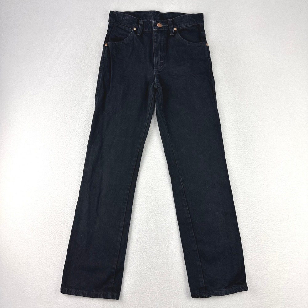 Wrangler Jeans Cowboy Cut 1013MWB Kids 12 REG Black‎ Denim Rodeo Ranch Workwear